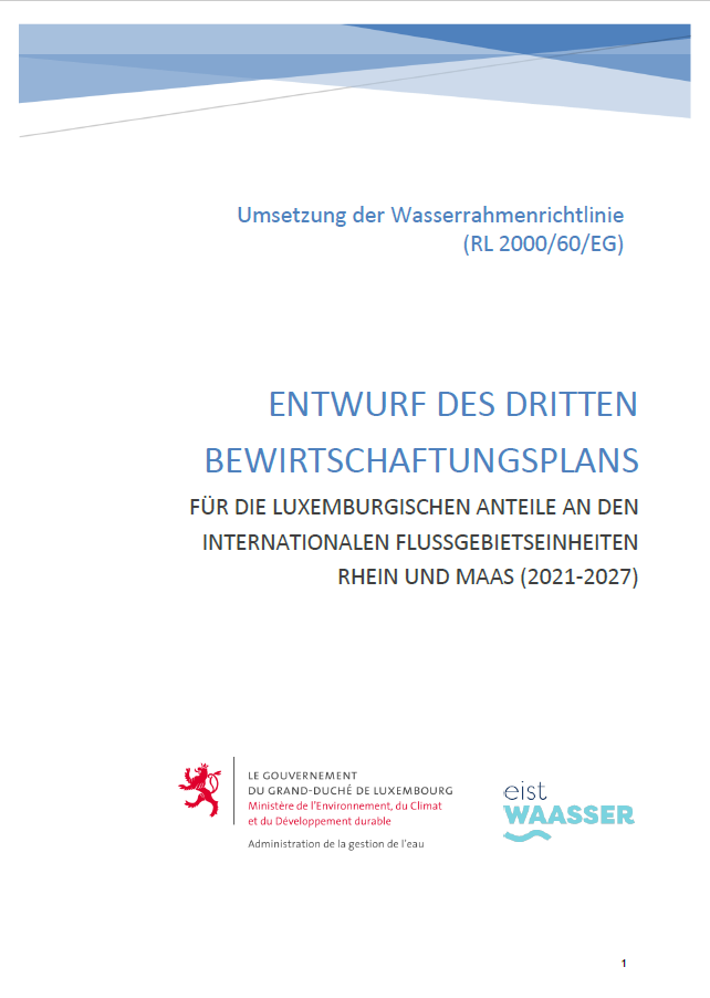 Der nationale Bewirtschaftungsplan nach Wasserrahmenrichtlinie (2021-2027) 